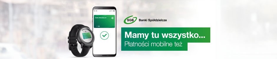 Baner reklamowy z hasłem: Mamy tu wszystko - płatności mobilne też